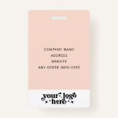 フォトカスタムイベントの従業員ラニヤード名の従業員ID バッジ (裏面)