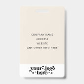 フォトカスタムイベントの従業員ラニヤード名の従業員ID バッジ (裏面)