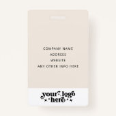 フォトカスタムイベントの従業員ラニヤード名の従業員ID バッジ (裏面)