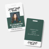 フォトカスタムイベントの従業員ラニヤード名の従業員ID バッジ (正面&裏面)