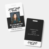 フォトカスタムイベントの従業員ラニヤード名の従業員ID バッジ (正面&裏面)