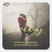 フォトカスタムウェディングの追加 スクエアシール (正面)