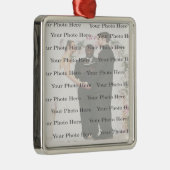 フォトカスタムオーナメントスクウェア結婚シルバー メタルオーナメント (右)