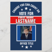 フォトカスタムキャンペーンの政治的テンプレートの追加 チラシ (正面)