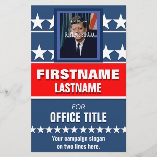 フォトカスタムキャンペーンの政治的テンプレートの追加 チラシ (正面)