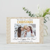 フォトカスタムクリスマス年賀状セーター シーズンカード (スタンド正面)