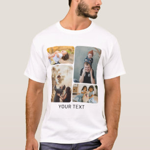フォトカスタムコラージュと文字の追加 Tシャツ