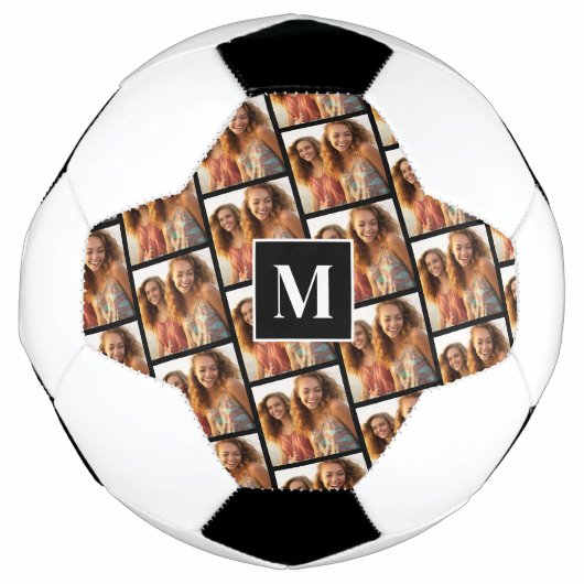 フォトカスタムコラージュの作成 – 1フォトモノグラム サッカーボール (正面)