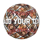 フォトカスタムコラージュの作成 – 6枚の写真 – 文字 野球ボール (裏面)