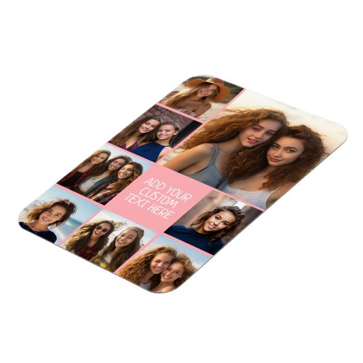 フォトカスタムコラージュの作成 – 8枚の写真 – 珊瑚 マグネット (左側)