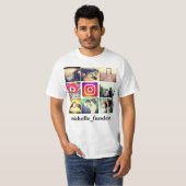 フォトカスタムコラージュのinstagramロゴ tシャツ (正面フル)