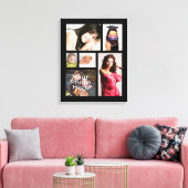 フォトカスタムコラージュキャンバスプリント、奥行き1.5インチ キャンバスプリント (インサイチュ (リビング))