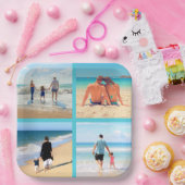 フォトカスタムコラージュ紙プレートと写真 ペーパープレート (パーティー)