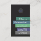 フォトカスタムテンプレートミニマルプロフェッショナル文字 名刺 (裏面)