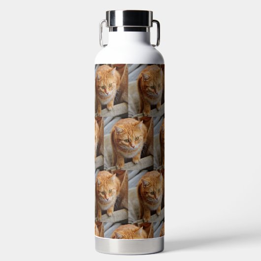 フォトカスタムドッグキャットペットテンプレート中継 ウォーターボトル (正面)