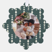 フォトカスタムパーソナライズされたクリスマス オーナメントカード (正面)