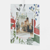 フォトカスタムパーソナライズされたクリスマス ガラスオーナメント (正面左)