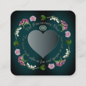 フォトカスタムフローラ結婚式、記念日の広場 スクエア名刺 (正面)