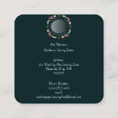 フォトカスタムフローラ結婚式、記念日の広場 スクエア名刺 (裏面)