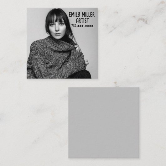 フォトカスタム名刺 スクエア名刺 (正面/裏面)