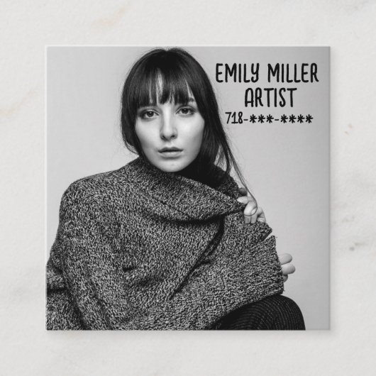 フォトカスタム名刺 スクエア名刺 (正面)