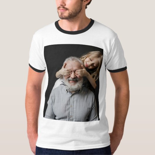 フォトカスタム基本リンガーTシャツで置換 Tシャツ (正面)