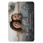 フォトカスタム婚約日付を保結婚存 マグネット (縦)