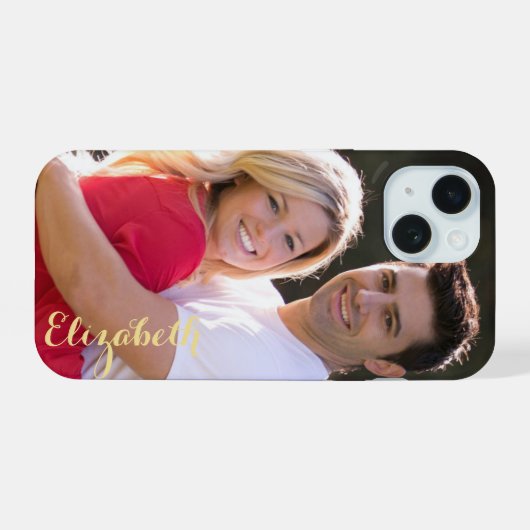 フォトカスタム文字のスリムスタイリッシュフィット値を作成 iPhone 15ケース (裏面横)