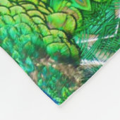 フォトカスタム文字テンプレート孔雀テーマ フリースブランケット (角)