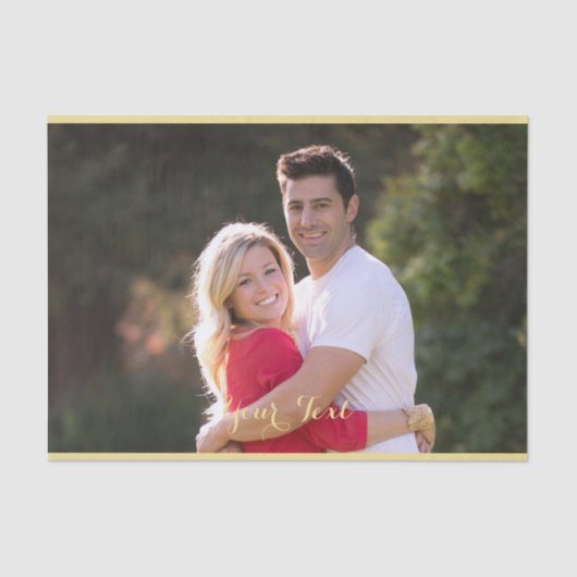 フォトカスタム文字パーソナライズされたギフトラップの作成 薄葉紙 (正面)