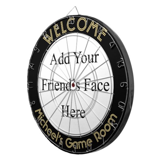 フォトカスタム文字パーソナライズされたドームルームの作成 ダーツボード (正面右)