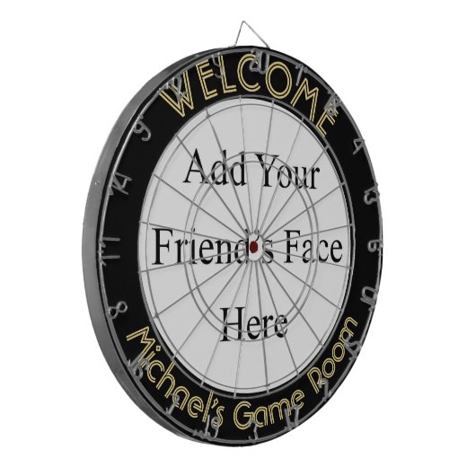 フォトカスタム文字パーソナライズされたドームルームの作成 ダーツボード (正面左)