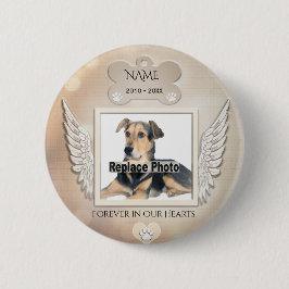 フォトカスタム犬または猫記念碑の追加 缶バッジ