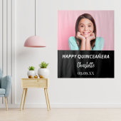 フォトカスタム白黒キンセアニェラパーティー歓迎 タペストリー