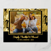 フォトカスタム紅葉パターン 箔シーズンポストカード