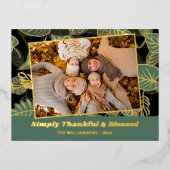 フォトカスタム紅葉パターン 箔シーズンポストカード (正面)