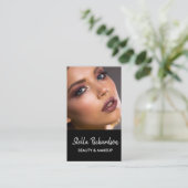 フォトカスタム美しいブラック 名刺 (スタンド正面)