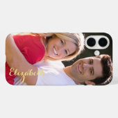 フォトカスタム金ゴールドの作成スタイリッシュ文字スリムフィット Case-Mate iPhoneケース (裏面 (横))