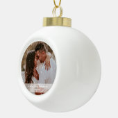 フォトカップルのクリスマススノーフレーク額縁オーナメント セラミックボールオーナメント (右)