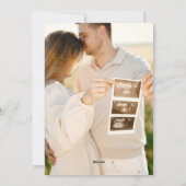 フォトカップルのクリスマス妊娠のお知らせ シーズンカード (裏面)