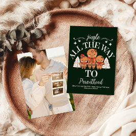 フォトカップルのクリスマス妊娠のお知らせ シーズンカード