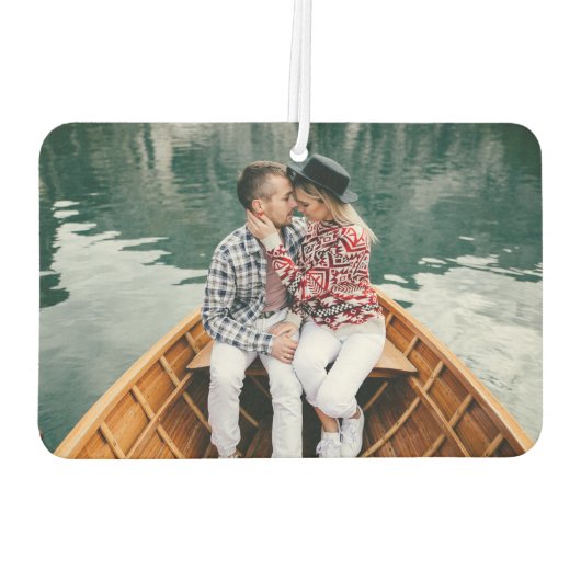 フォトカップルのフォトギフトカーを追加 カーエアーフレッシュナー (裏面)