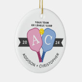 フォトカップルパーソナライズされたズピックボールオーナメント セラミックオーナメント (右)