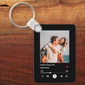 フォトカップルパーソナライズされたソお気に入りのング キーホルダー (正面)