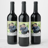 フォトカップル結婚式でパーソナライズされたワインラベル ワインラベル (ボトル)