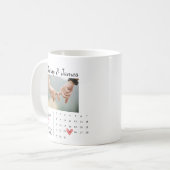 フォトカップル記念日 コーヒーマグカップ (正面左)