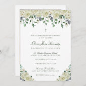 フォトカトリック洗礼式ミニマル招待状 招待状 (正面/裏面)