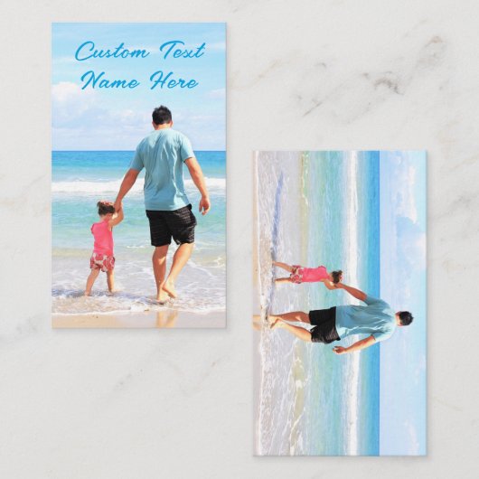 フォトカパーソナライズされたードとフォトカスタム文字 ノートカード (正面/裏面)