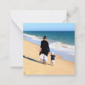 フォトカパーソナライズされたードとフォトカスタム文字 ノートカード (裏面)