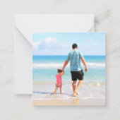 フォトカパーソナライズされたードとフォトカスタム文字 ノートカード (裏面)